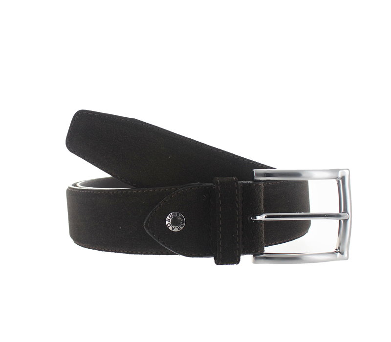 Hugo | Suède herenriem 4cm | Donkerbruin