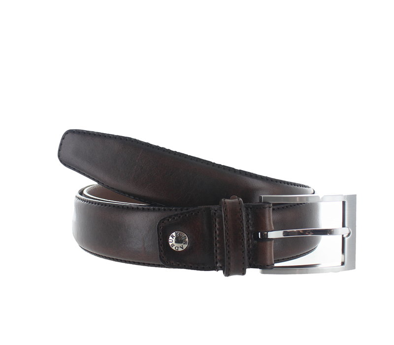 Giulio | Classic leren riem 3,5cm | Donkerbruin