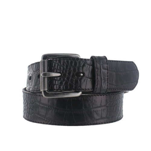  JOB86 Luigi | Kroko herenriem 4,5cm | Zwart 