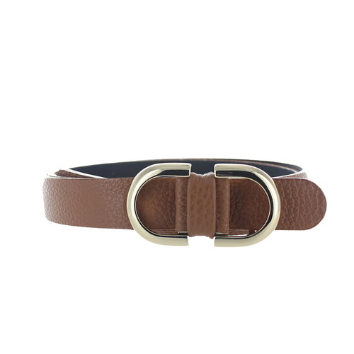  H.A.N. Mila | Lederen damesriem 2,5cm | Lichtbruin 