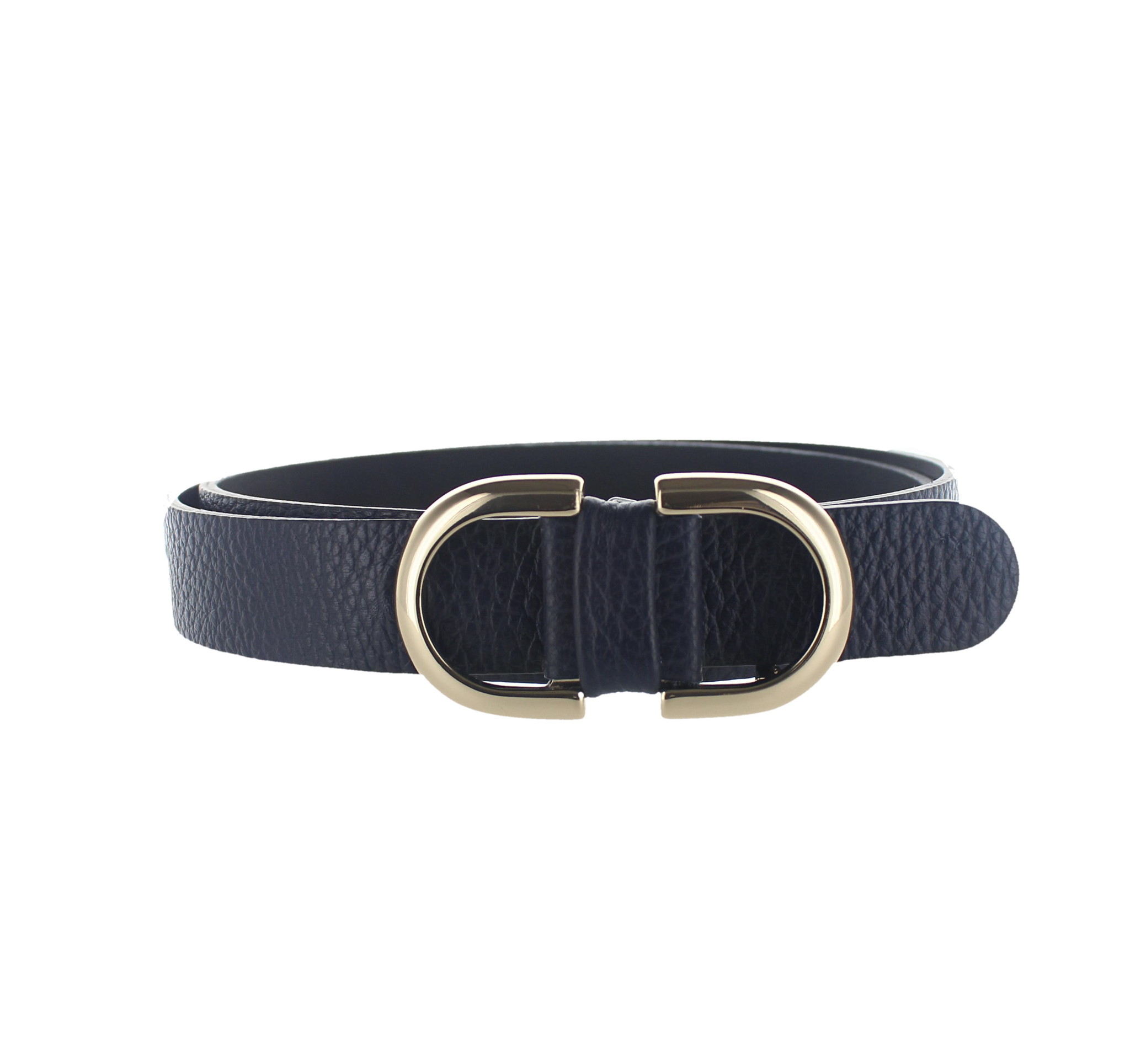 H.A.N Mila | Lederen damesriem 2,5cm | Donkerblauw