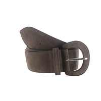Alice | Suède brede damesriem 6cm | Taupe