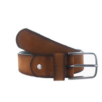 Massimo | Brede suède riem 4,5cm | Cognac