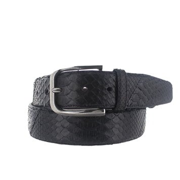 JOB86 Exclusieve python riem 4cm | Zwart