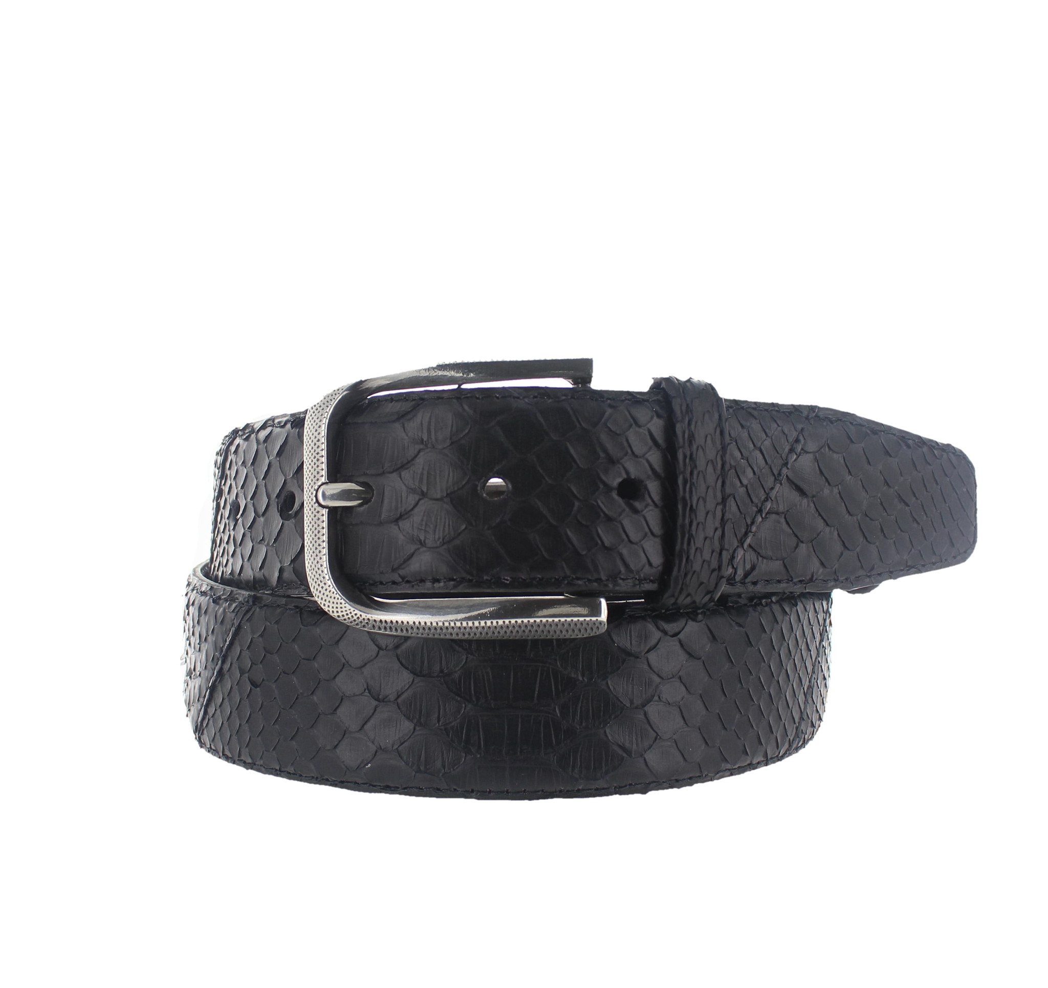 JOB86 Exclusieve python riem 4cm | Zwart