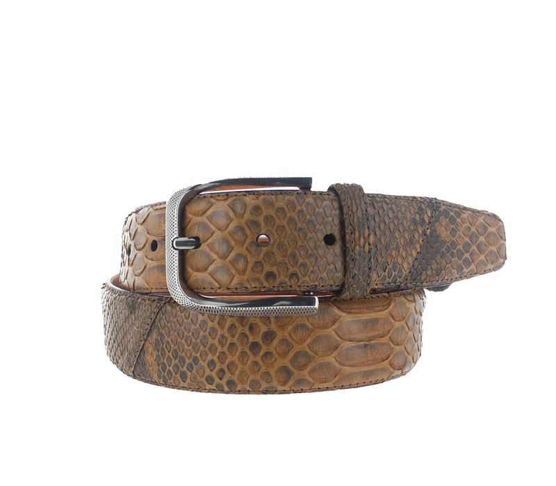 Exclusieve python riem 4cm | Naturel