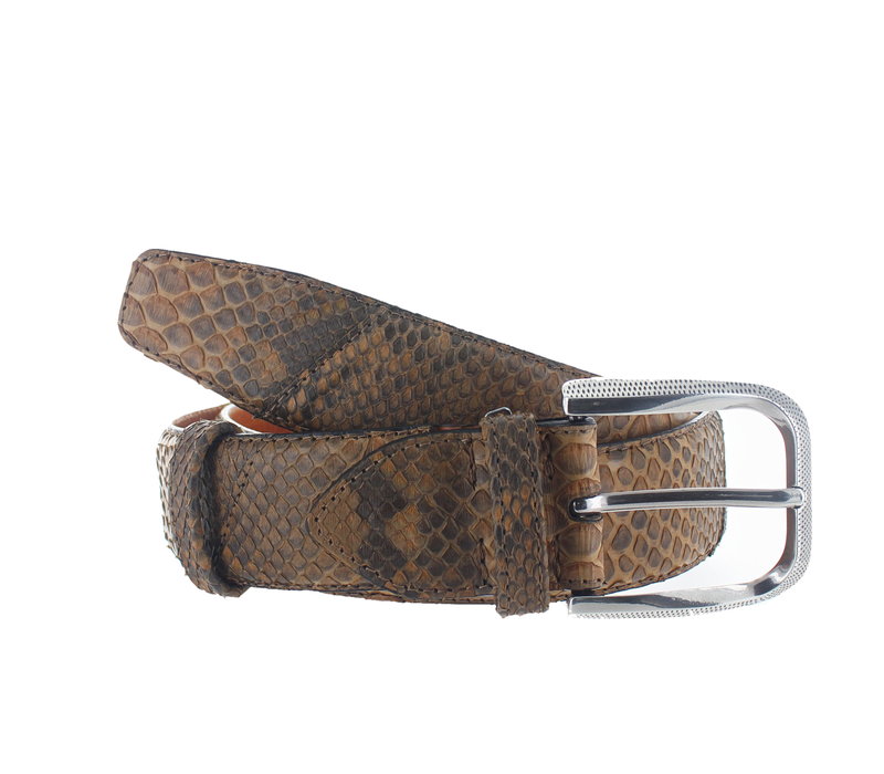 Exclusieve python riem 4cm | Naturel