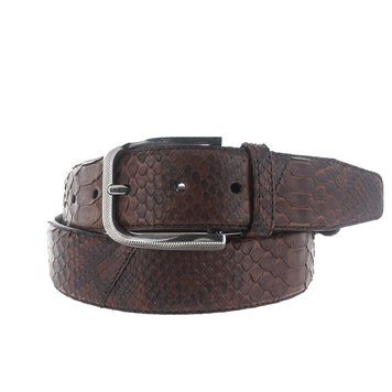 JOB86 Exclusieve python riem 4cm | Bruin