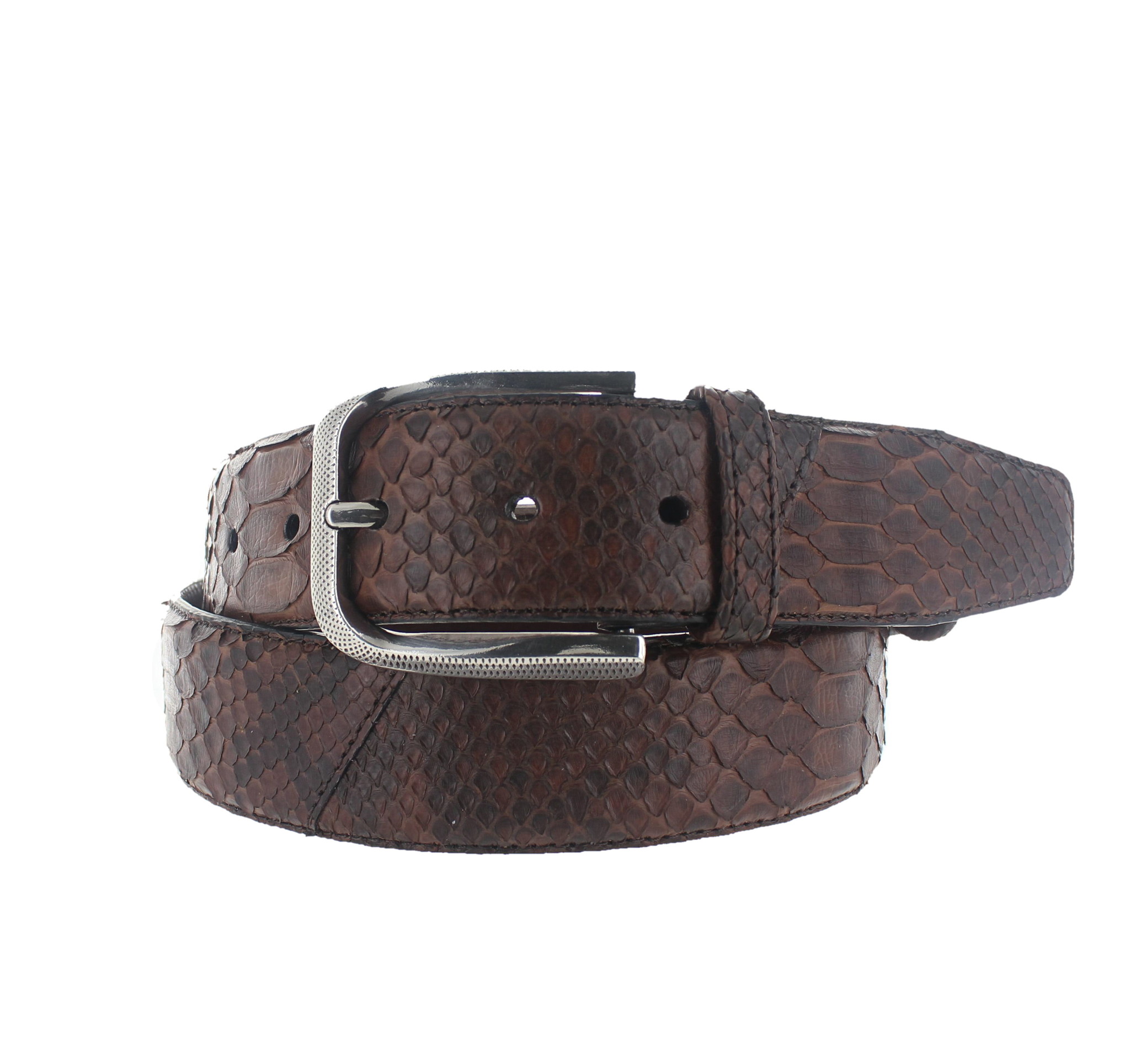 JOB86 Exclusieve python riem 4cm | Bruin
