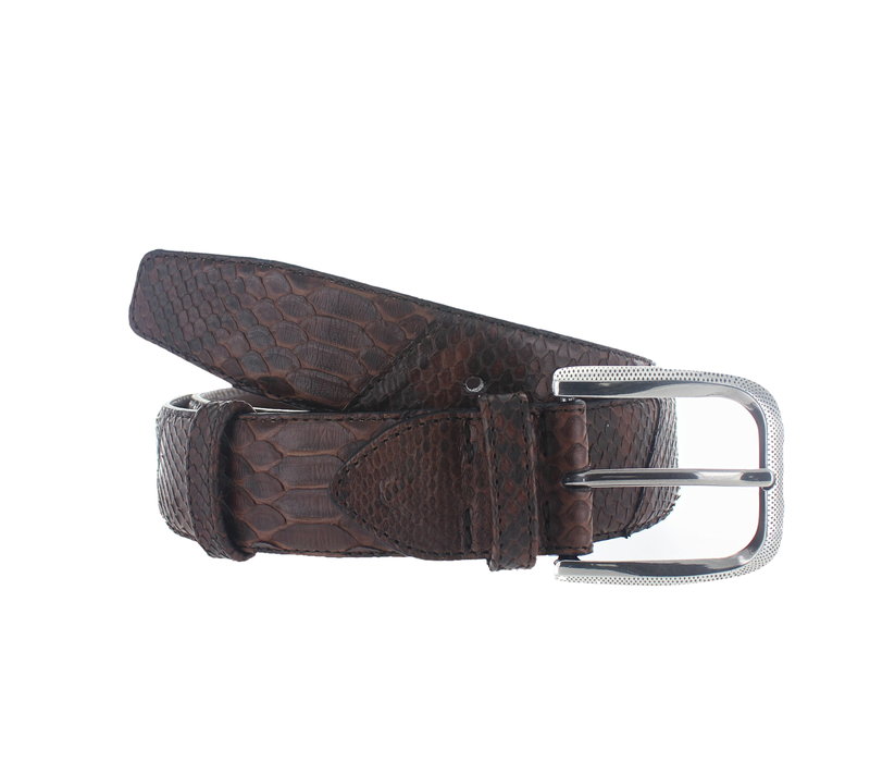 Exclusieve python riem 4cm | Bruin