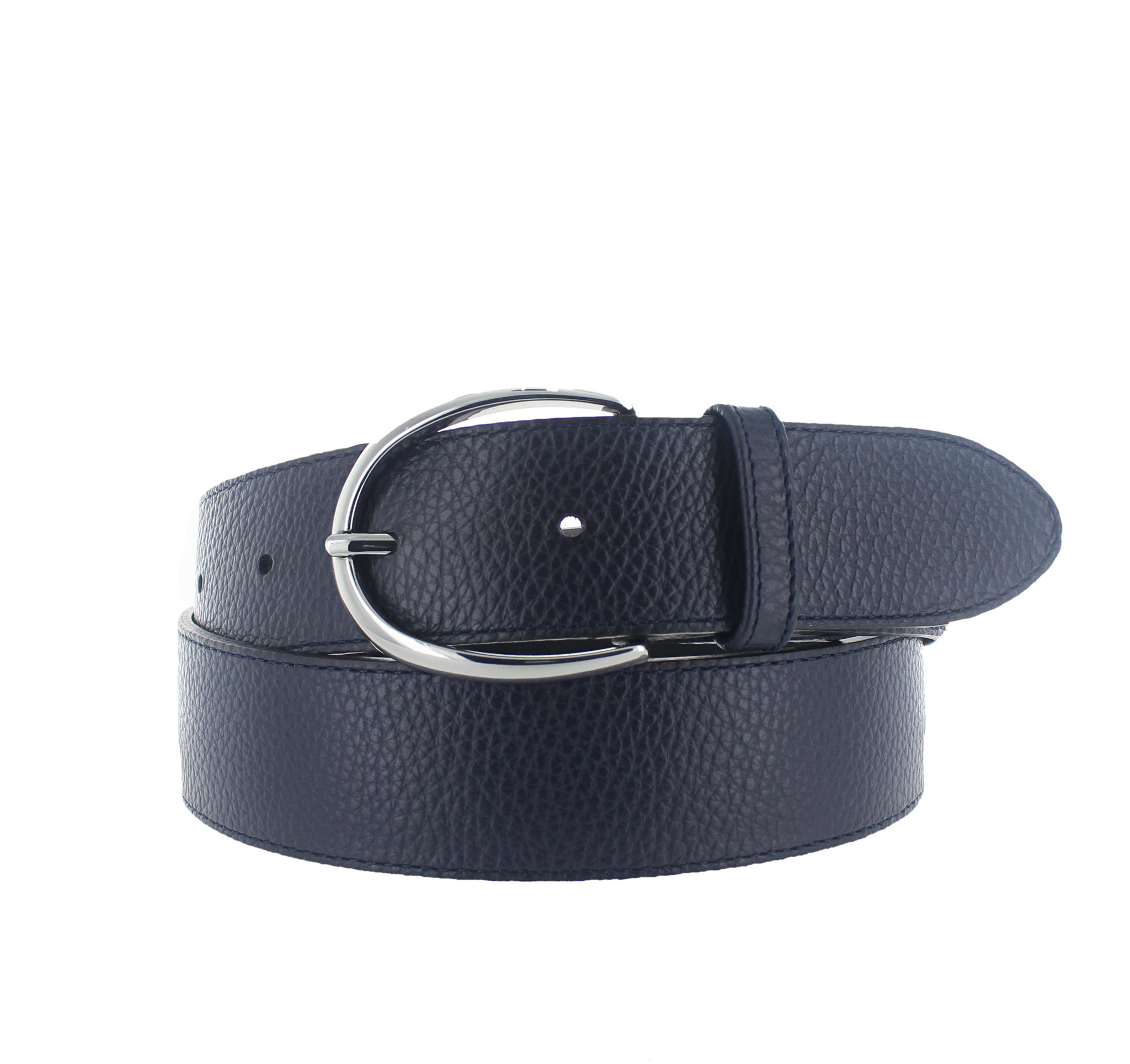 H.A.N Charlotte | Lederen damesriem 4cm | Donkerblauw