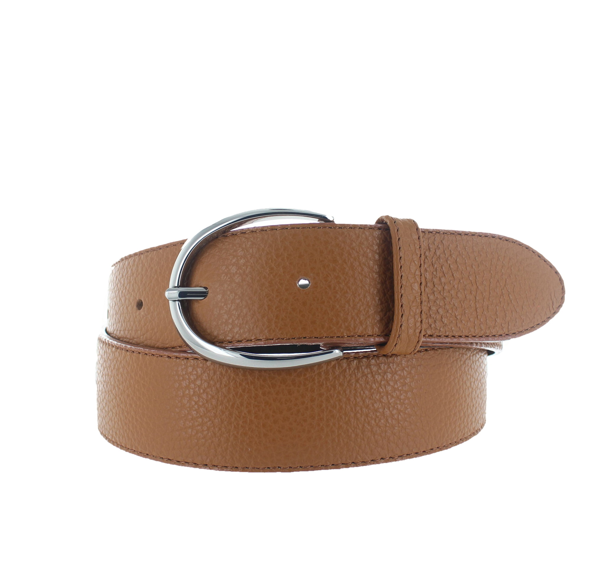 H.A.N Charlotte | Lederen damesriem 4cm | Lichtbruin