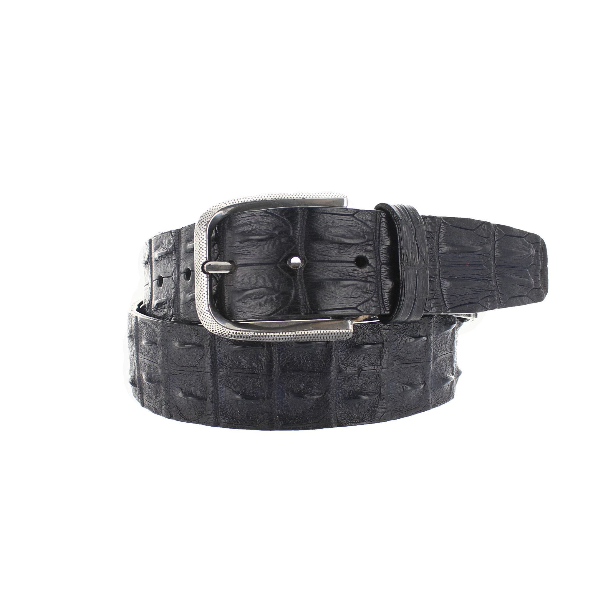 JOB86 Originele krokodillen leren riem | Blauw