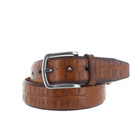 Gio | Casual kroko riem 4cm | Cognac