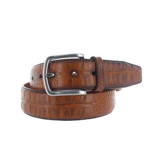  JOB86 Gio | Casual kroko riem 4cm | Cognac 