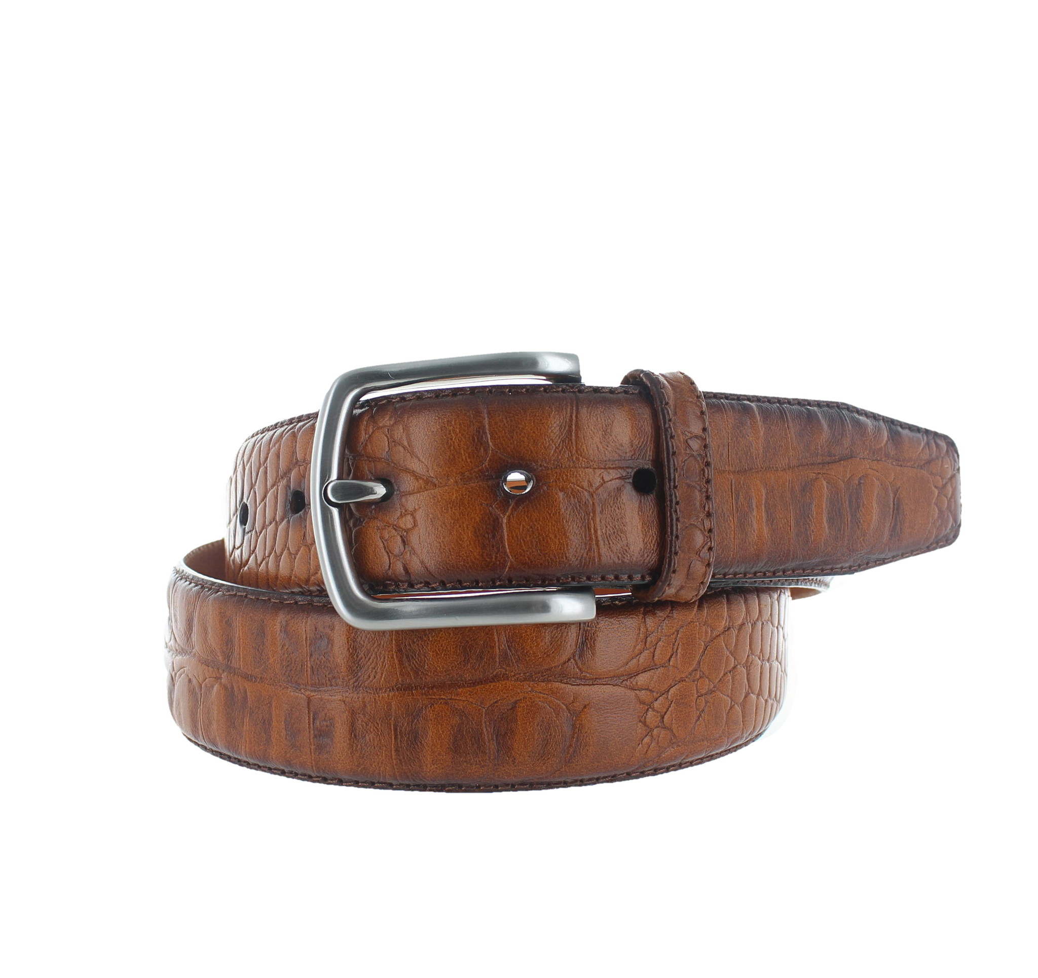 JOB86 Gio | Casual kroko riem 4cm | Cognac