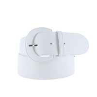 Alice | Lederen brede damesriem 6cm | Wit