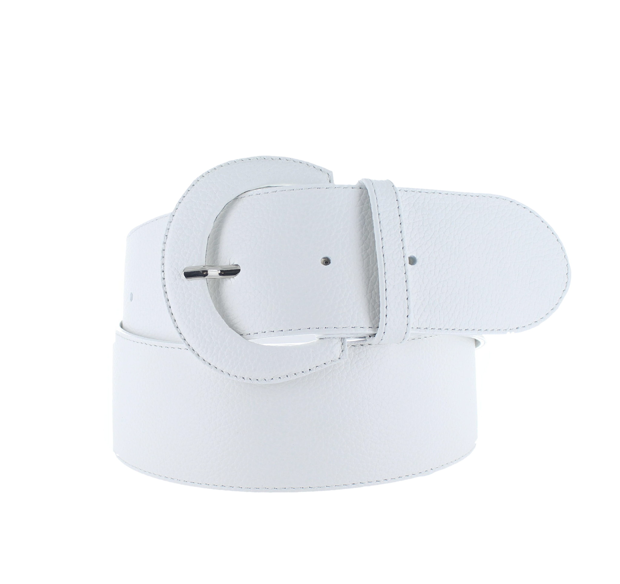 H.A.N Alice | Lederen brede damesriem 6cm | Wit