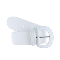 Alice | Lederen brede damesriem 6cm | Wit