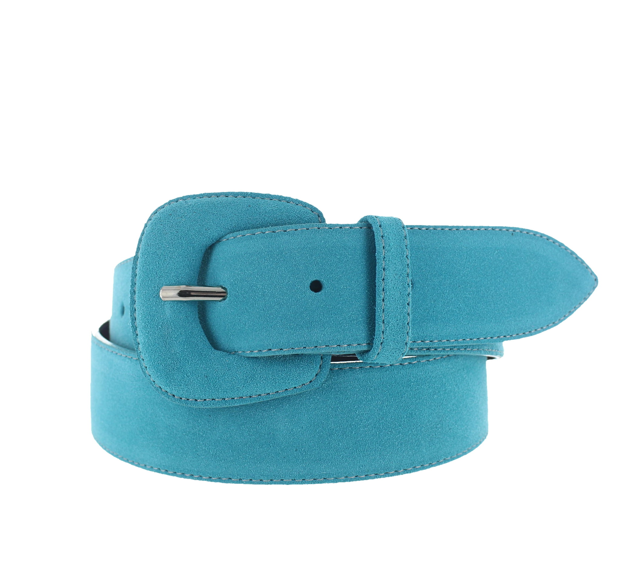 H.A.N Yasmine | Suède damesriem 4cm | Turqoise