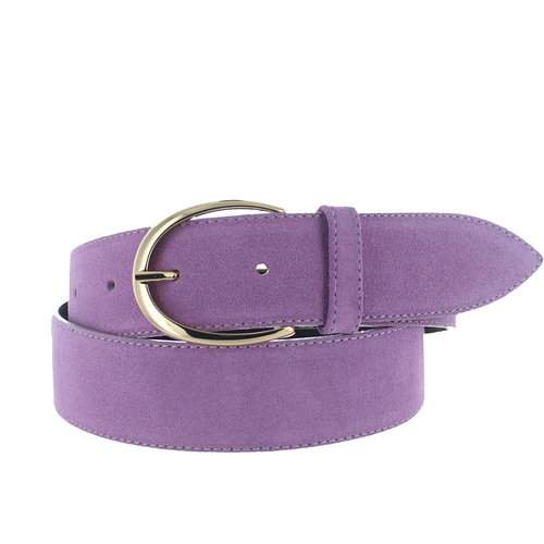  H.A.N. Megan | Suede damesriem 4cm | Lila 