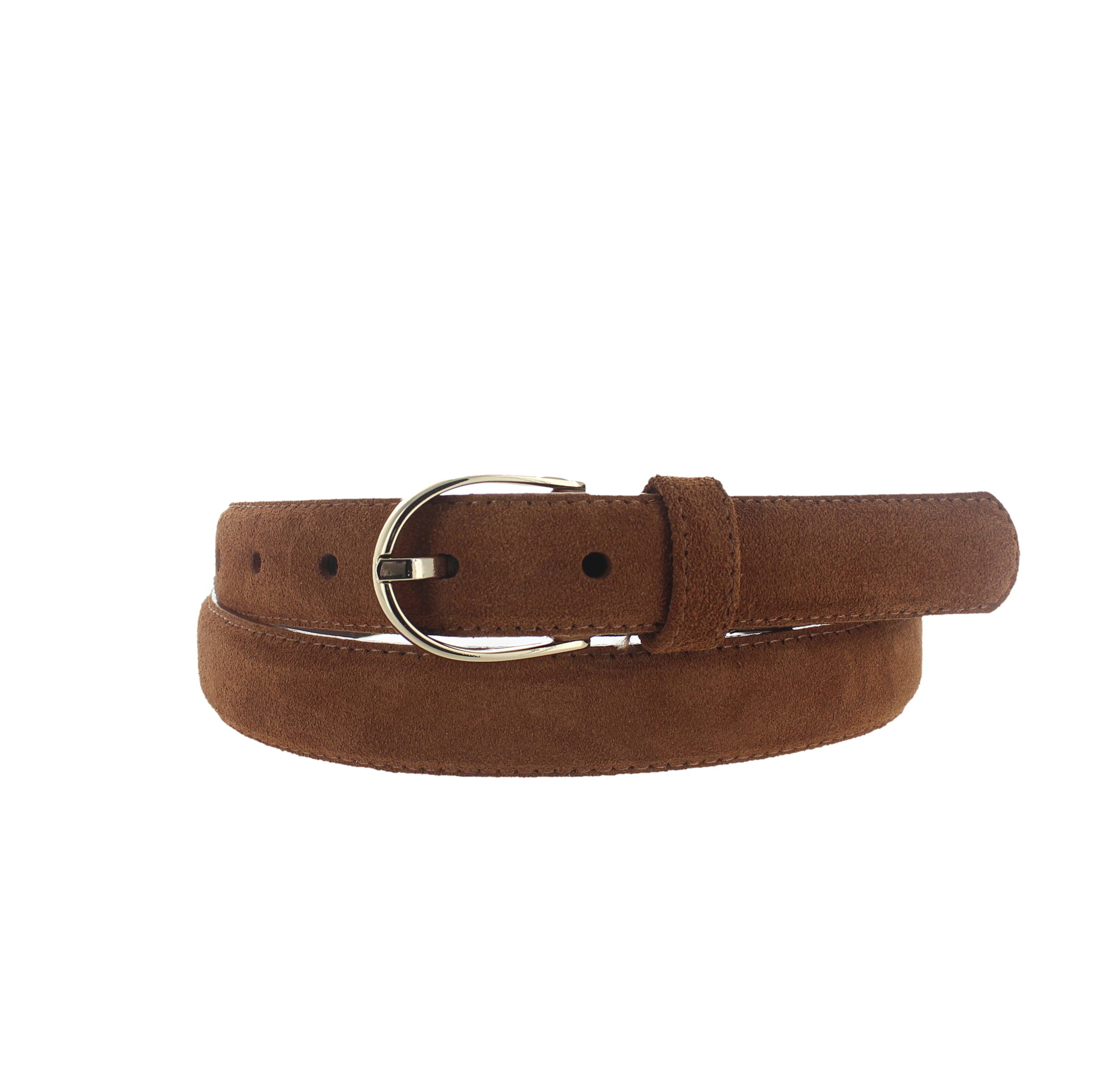 H.A.N Elena | Suède damesriem 2,5cm | Cognac