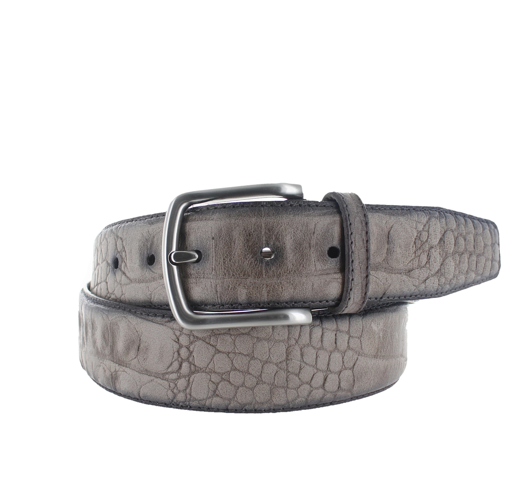 JOB86 Gio | Casual kroko riem 4cm | Grijs