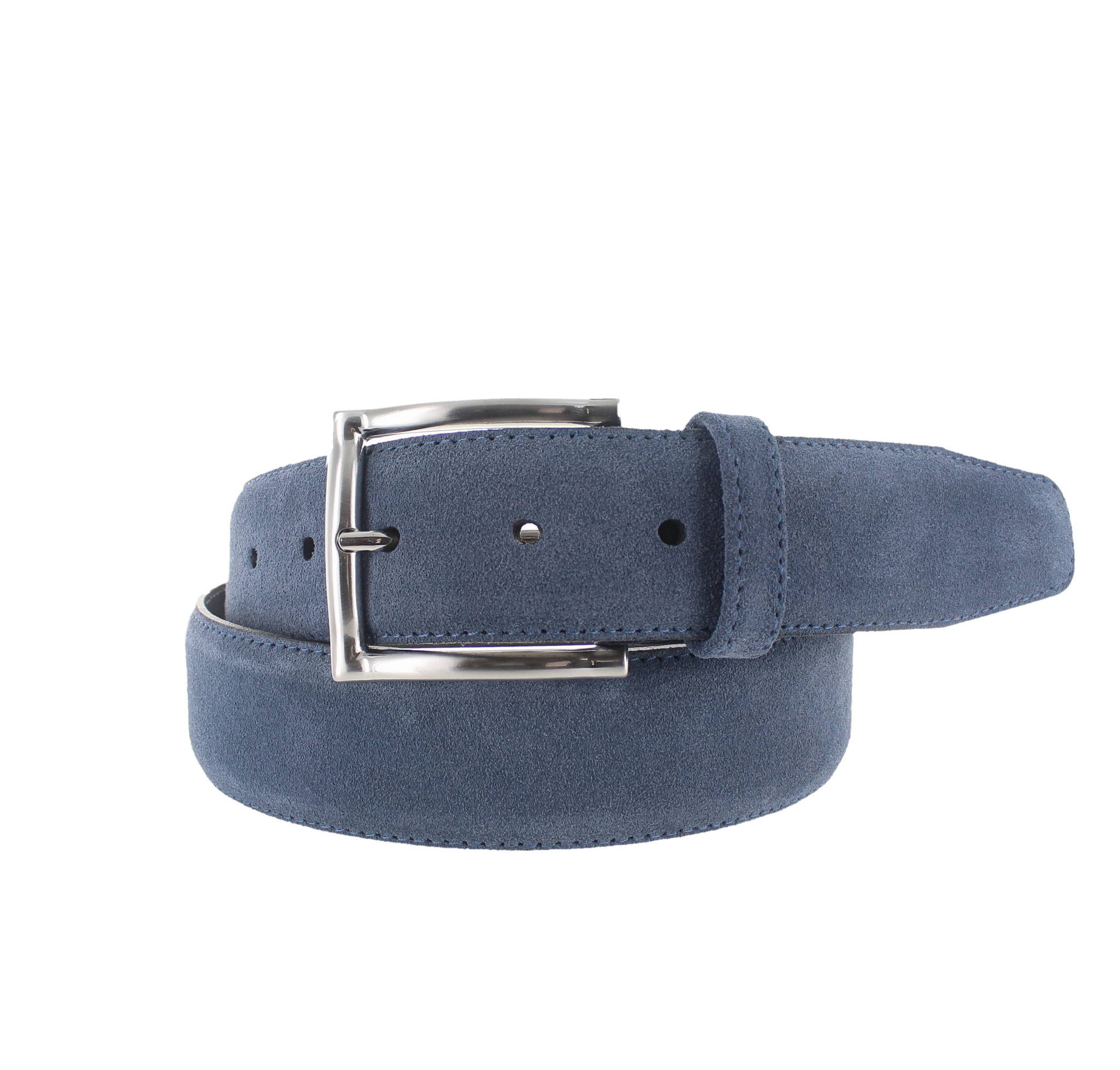 BRADBURY Hugo | Suède herenriem 4cm | Lichtblauw