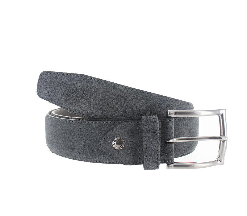 Hugo | Suède herenriem 4cm | Grijs