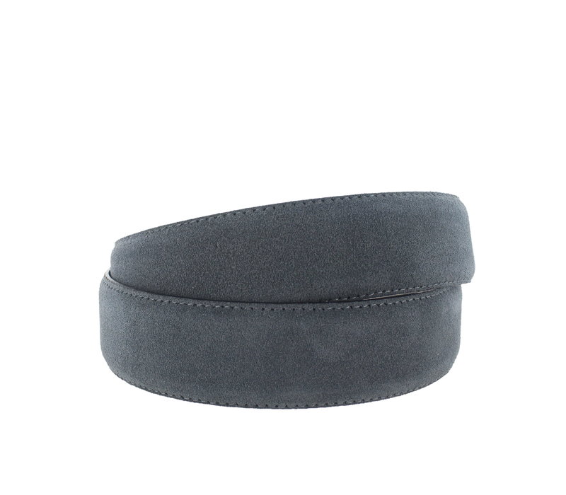 Hugo | Suède herenriem 4cm | Grijs
