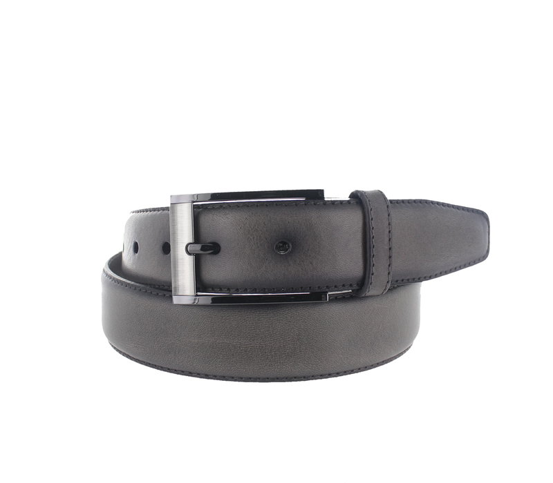 Lucas | Lederen herenriem 3,5cm | Grijs