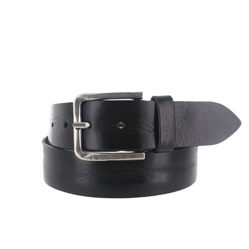  JOB86 Gino | Leren jeansriem 4cm | Zwart 