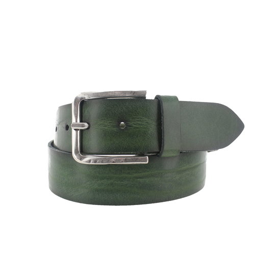  JOB86 Gino | Leren jeansriem 4cm | Groen 