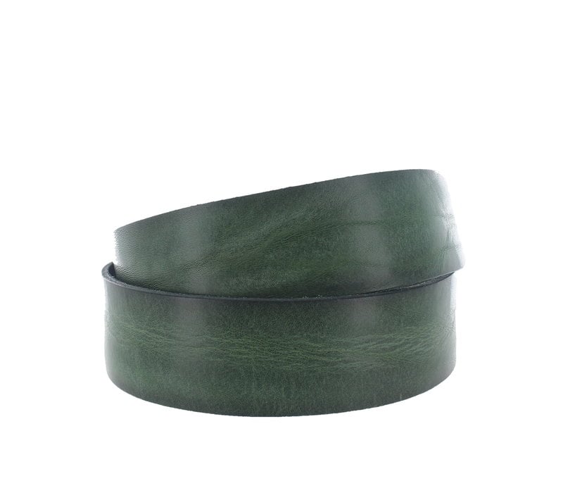 Gino | Leren jeansriem 4cm | Groen