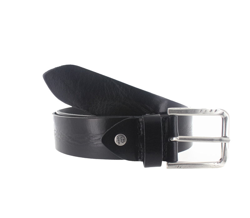 Gino | Leren jeansriem 4cm | Zwart