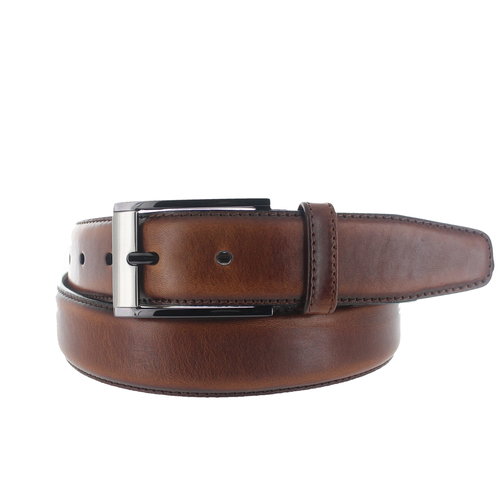  BRADBURY Lucas | Lederen herenriem 3,5cm | Bruin 