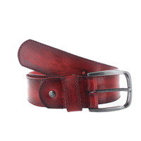 Pedro | Stoere jeansriem | Rood