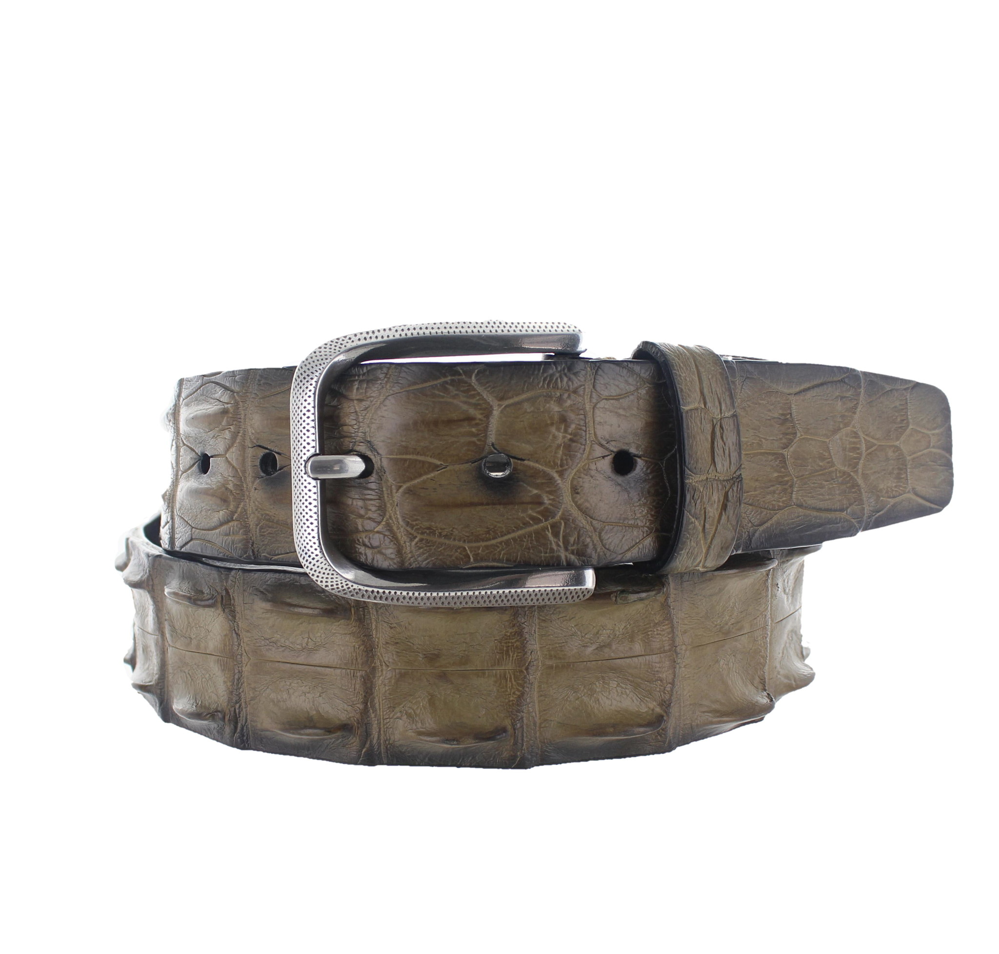 JOB86 Originele krokodillen leren riem | Taupe