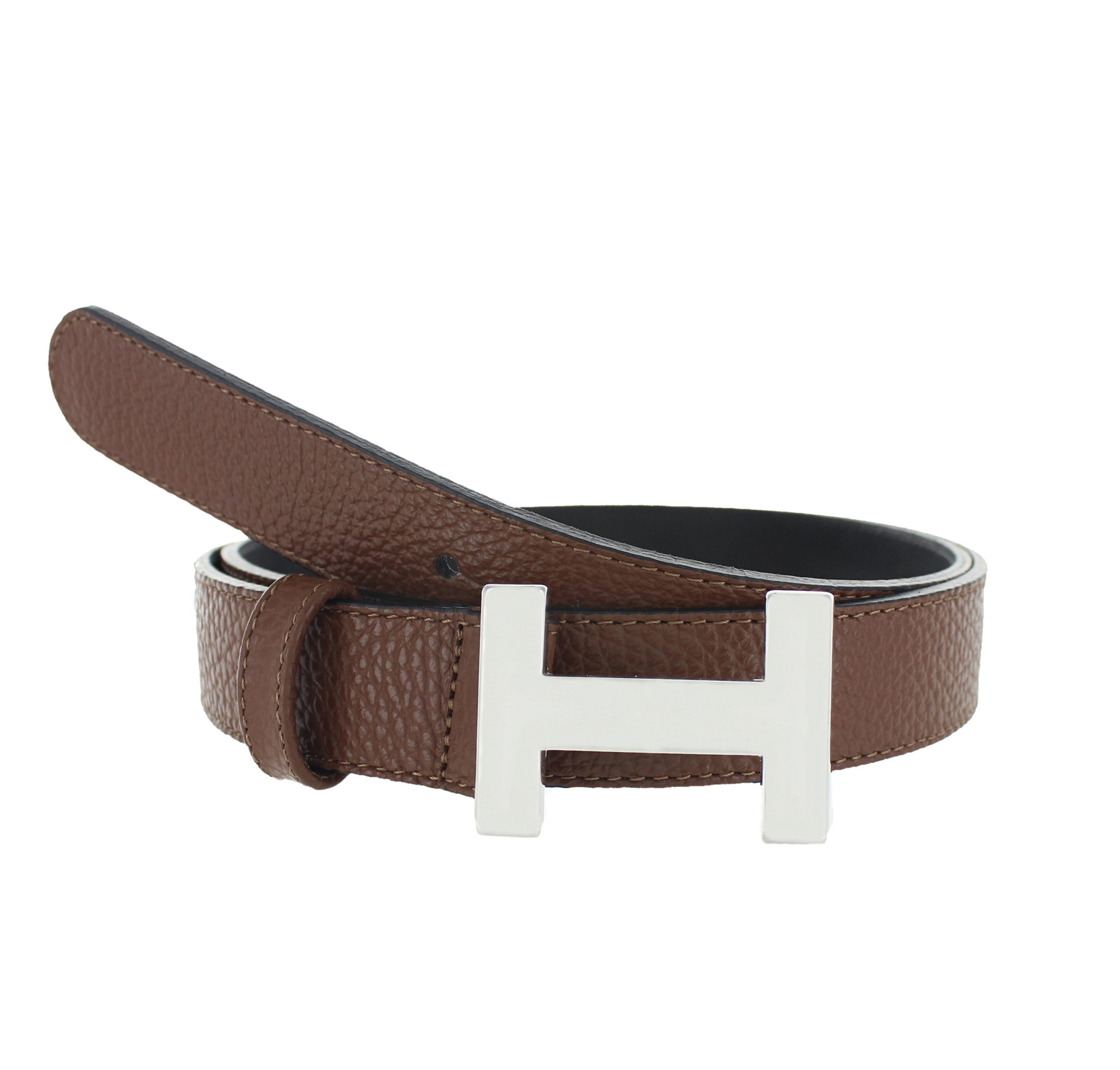 H.A.N Madeleine | Lederen damesriem 3cm | Bruin