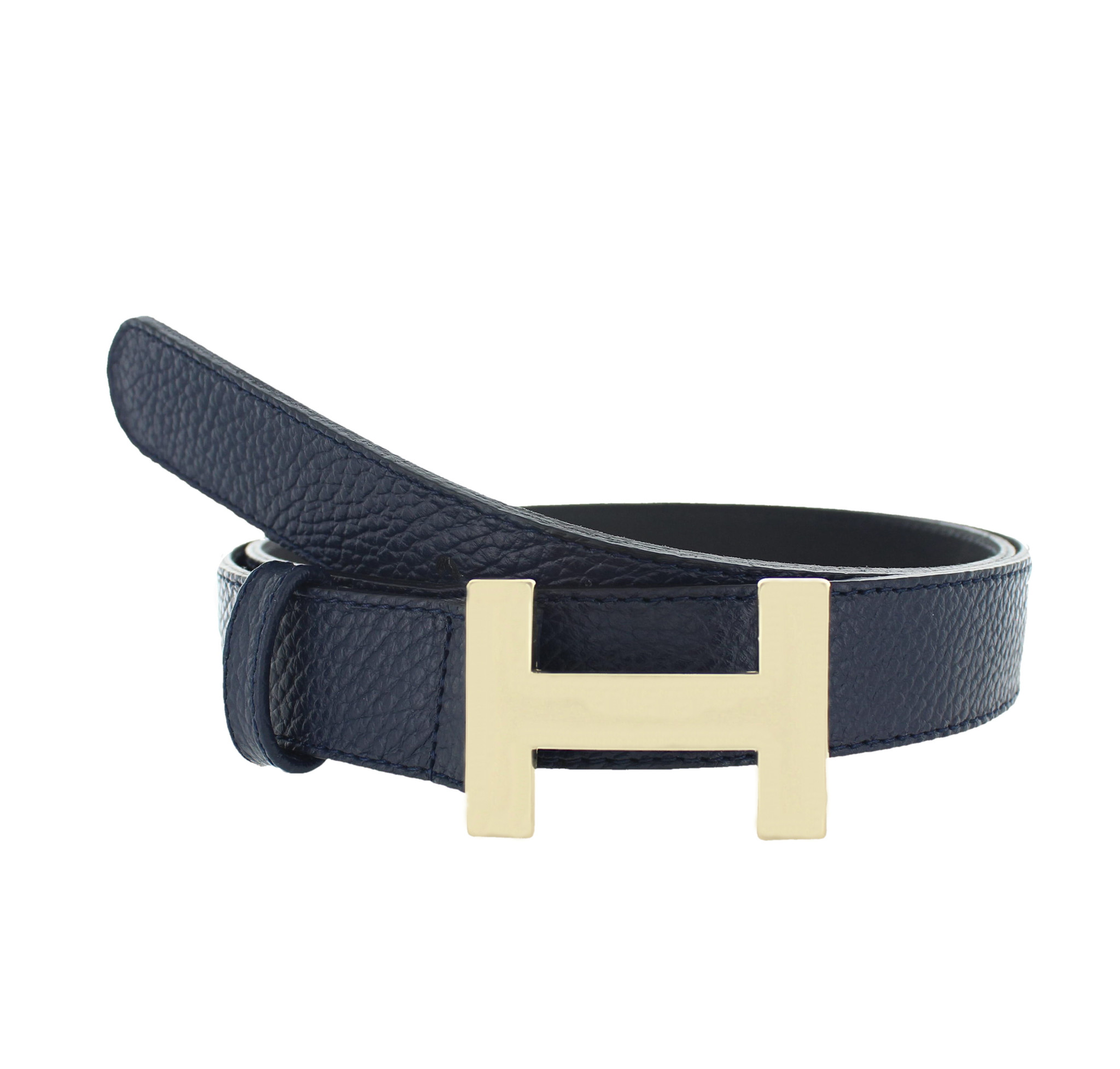 H.A.N Madeleine | Lederen damesriem 3cm | Blauw