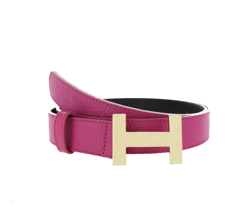 Madeleine | Lederen damesriem 3cm | Fuchsia