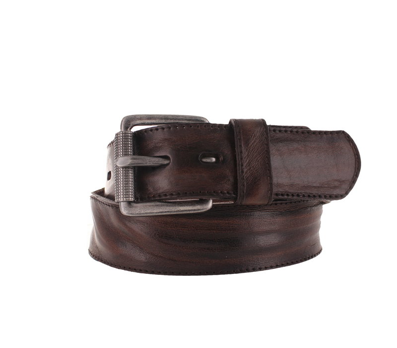 Gianni | Heren jeansriem  4,5cm | Donkerbruin