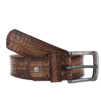 Matteo | Kroko herenriem 4,5cm | Cognac