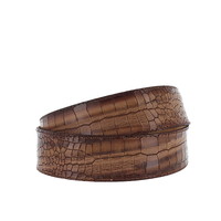 Matteo | Kroko herenriem 4,5cm | Cognac