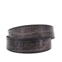 Tommaso | Kroko jeansriem 4cm | Donkerbruin | Uitverkocht