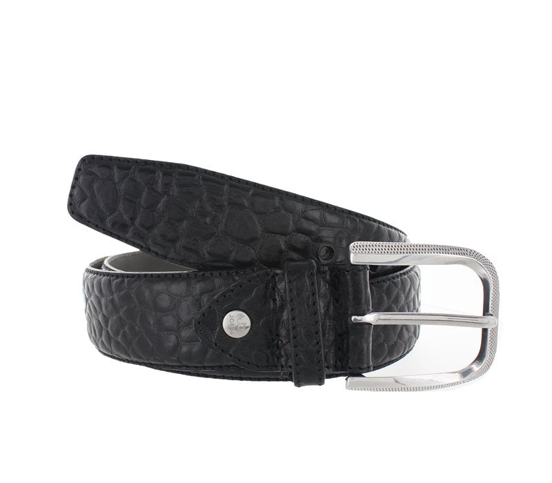 Leandro | Lederen heren riem | Zwart