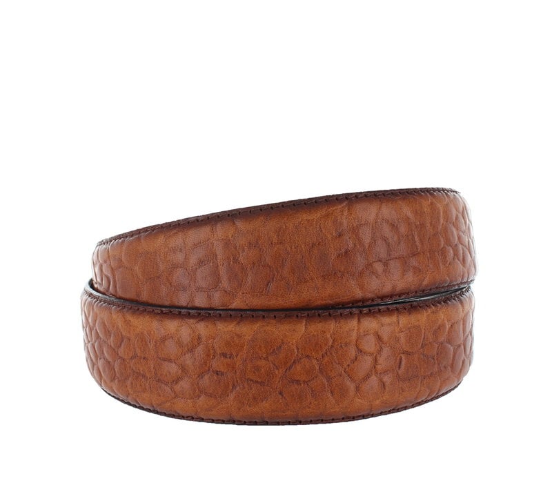 Leandro | Lederen heren riem | Cognac