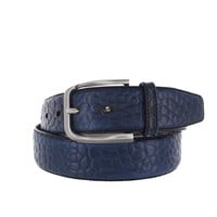 Leandro | Lederen heren riem | Blauw