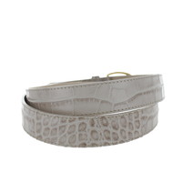 Valerie | Smalle kroko damesriem | Beige