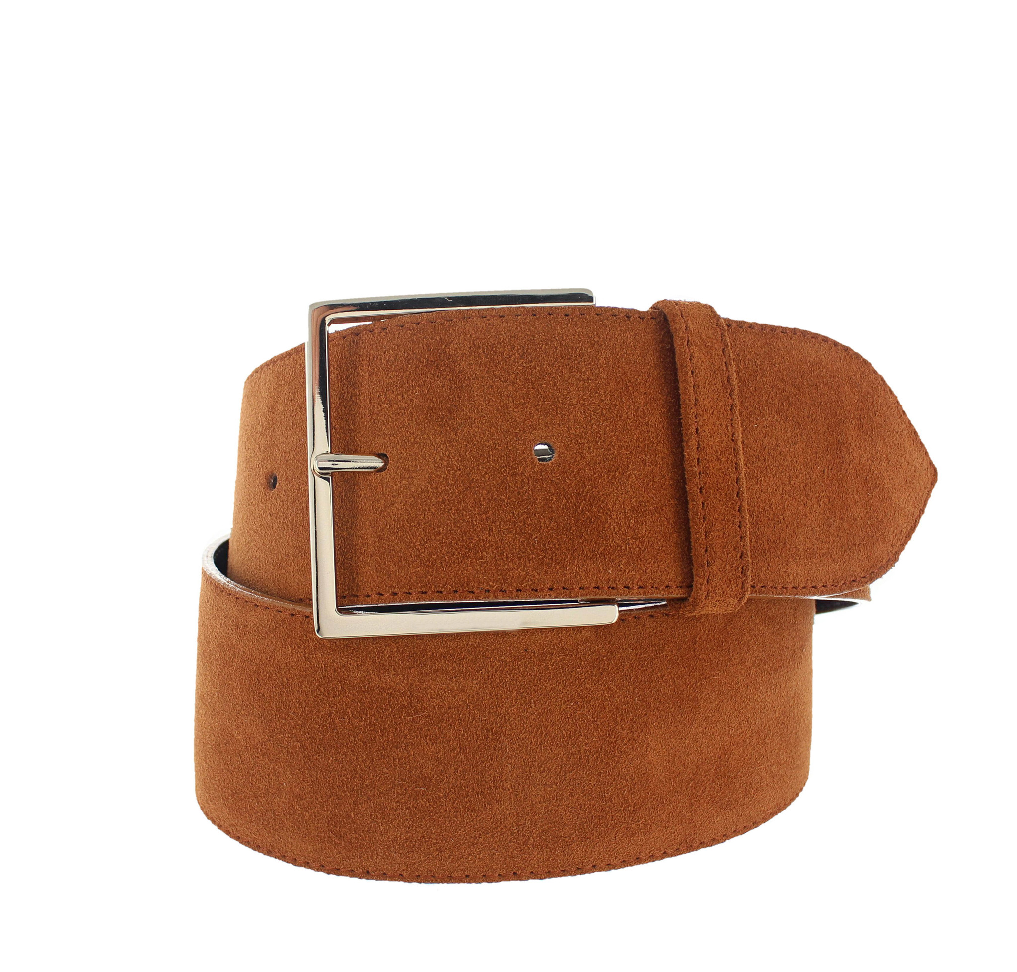 H.A.N Isabella | Suède damesriem 6cm | Cognac